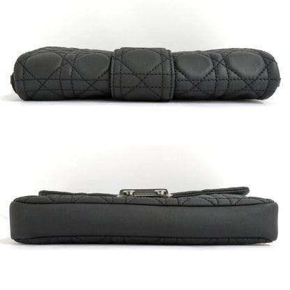 Dior Chain Bag Black Silver Hardware New Rock Canaju Leather Black