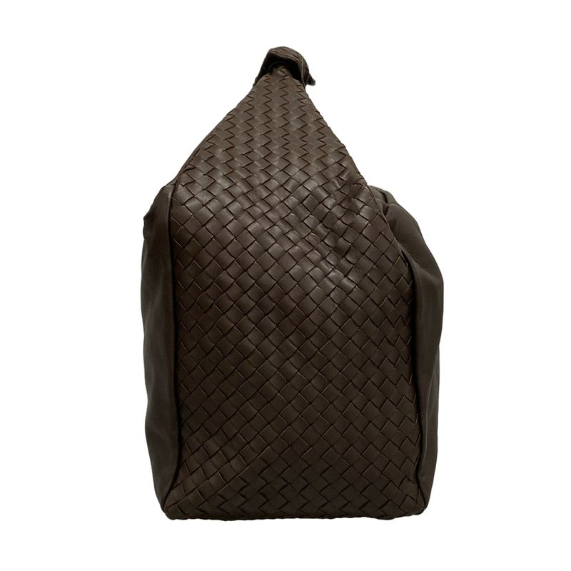Bottega Veneta Intrecciato Dark Brown Leather Handbag