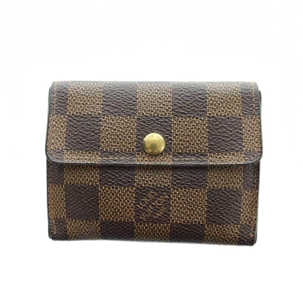 Louis Vuitton Damier L'Adoree Coin Purse Logo Leather Brown