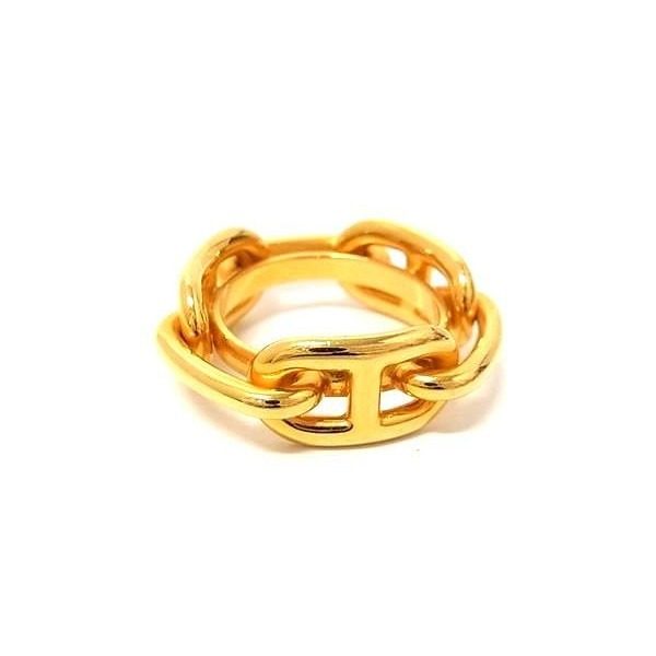 Hermes Chaine D'ancre Lucade Legato Scarf Ring Closure Gold
