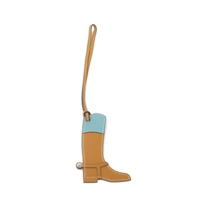 Hermes Paddock Boots Bag Charm Naturel Sable