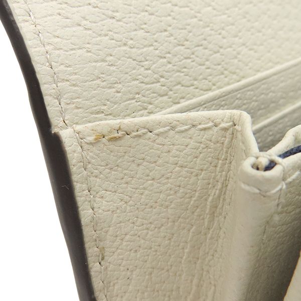 Gucci Long Wallet GG Continental Wallet Leather White Gold Hardware White