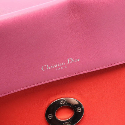Dior Handbag Bidiole Red Pink Leather 2-Way — view 4