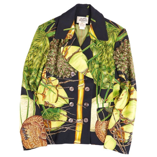 Hermes Vintage Jacket Double Breasted All Over Pattern