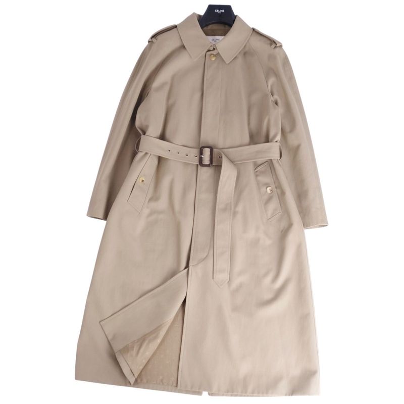 Celine Coat Single Trench Coat Wool Cot