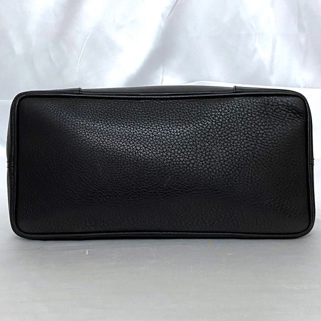 Bulgari Handbag Black Logomania Logo Leather Preowned
