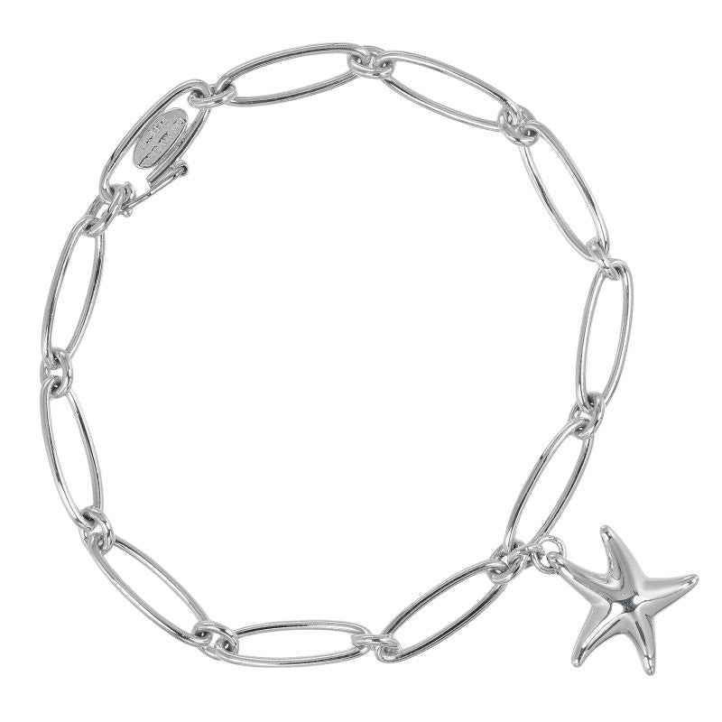 Tiffany & Co Starfish Oval Link Silver 925 G Bracelet