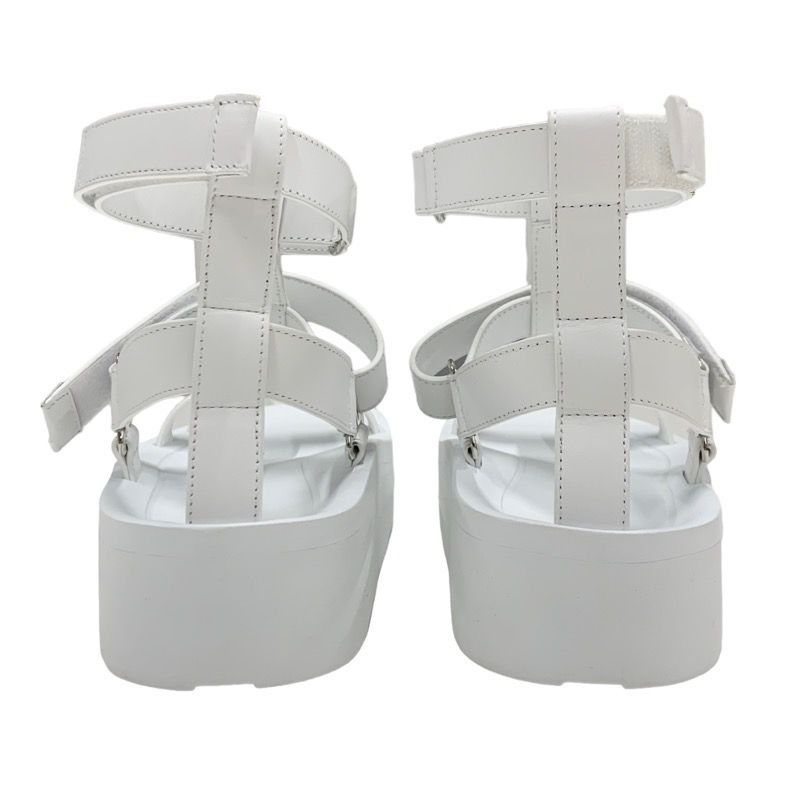 Hermes Enid Sandals Shoes Leather White Unused