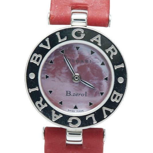 Bvlgari B.zero1 Red Shell Bz22 S Silver Stainless Steel