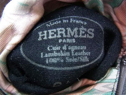 Hermes Leather Gloves Winter Gear Women's Brown Fs4768