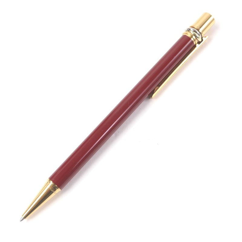 Cartier Trinity De Cartier Double C Logoed Twist Ballpoint Pen Bordeaux Gold