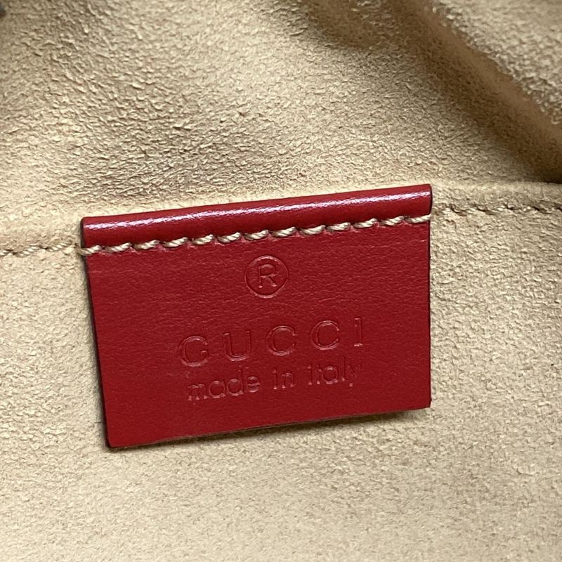 Gucci Shoulder Bag GG Marmont 448065 Red Chain Shoulder Leather