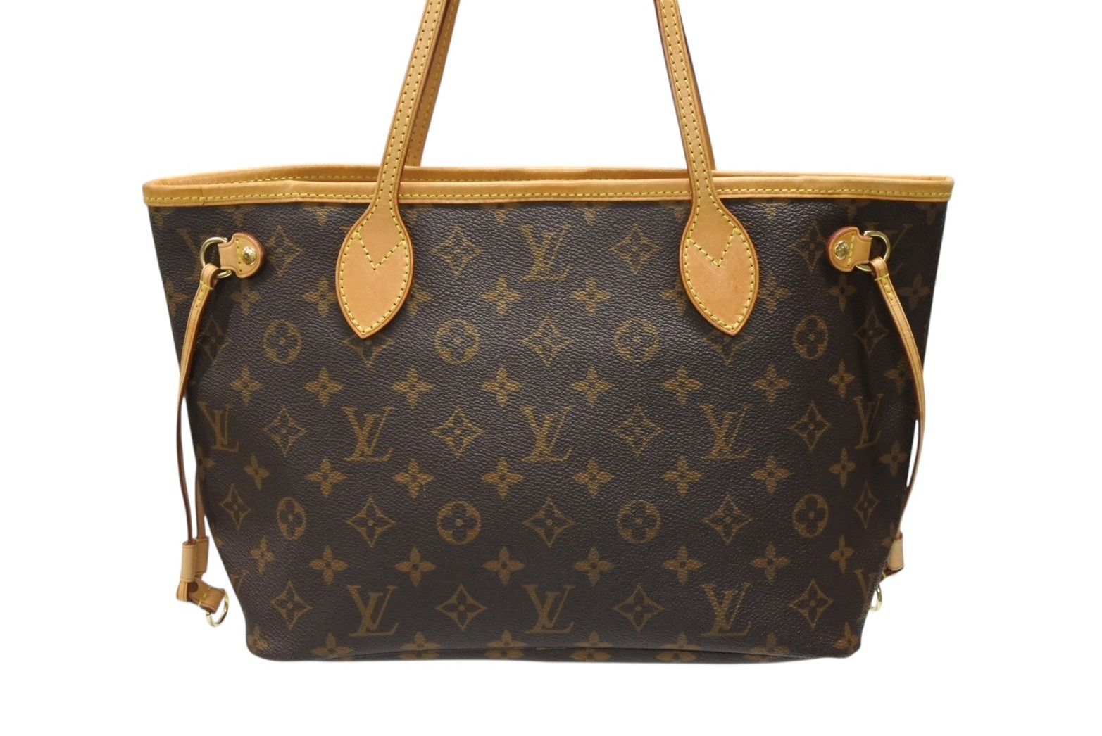 Louis Vuitton Monogram Neverfull PM Tote Bag Brown Vachetta Leather Gold — view 3