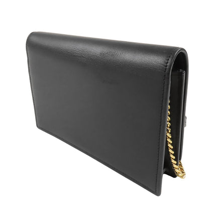 Saint Laurent Kate Tassel Small Black Leather Chain Wallet Shoulder Bag — view 2