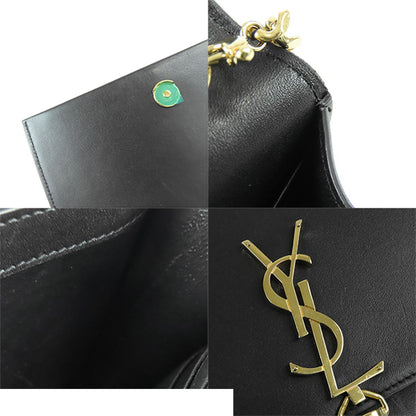 Saint Laurent Kate Tassel Small Black Leather Chain Wallet Shoulder Bag — view 8