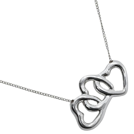 Tiffany & Co Triple Heart 925 Silver Ladies 4.6g Necklace