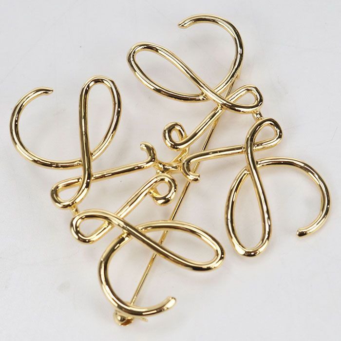 Loewe Anagram Brooch Metal