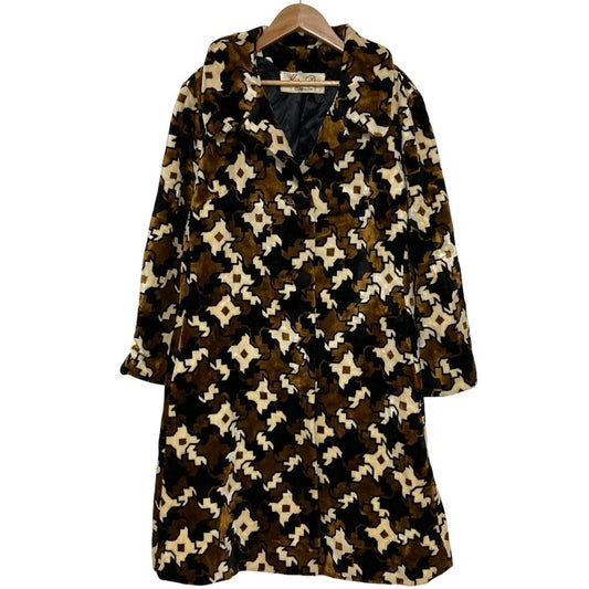 Dior Miss Vintage Velour Chester Star Coat 14 Brown