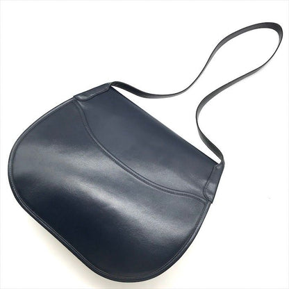Hermes Toile Canvas Shoulder Bag Navy