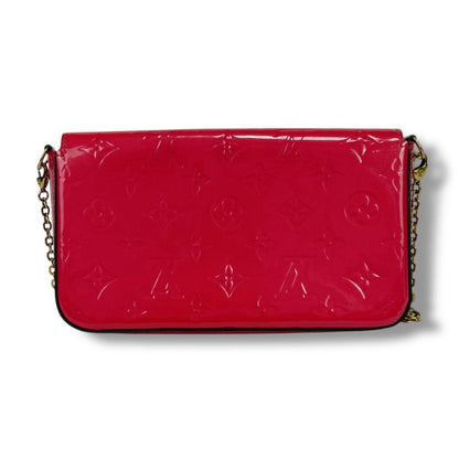 Louis Vuitton Pochette Felicie Chain Shoulder Bag Chain Wallet Vernis Patent