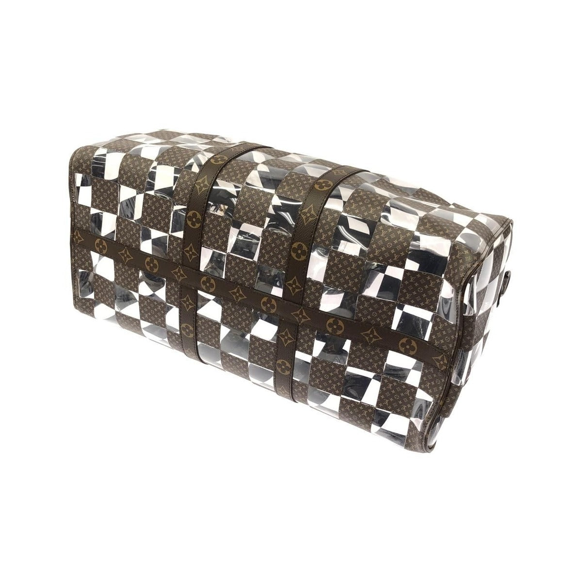 Louis Vuitton Monogram Chess Keepall Bandouliere Boston Bag — view 3