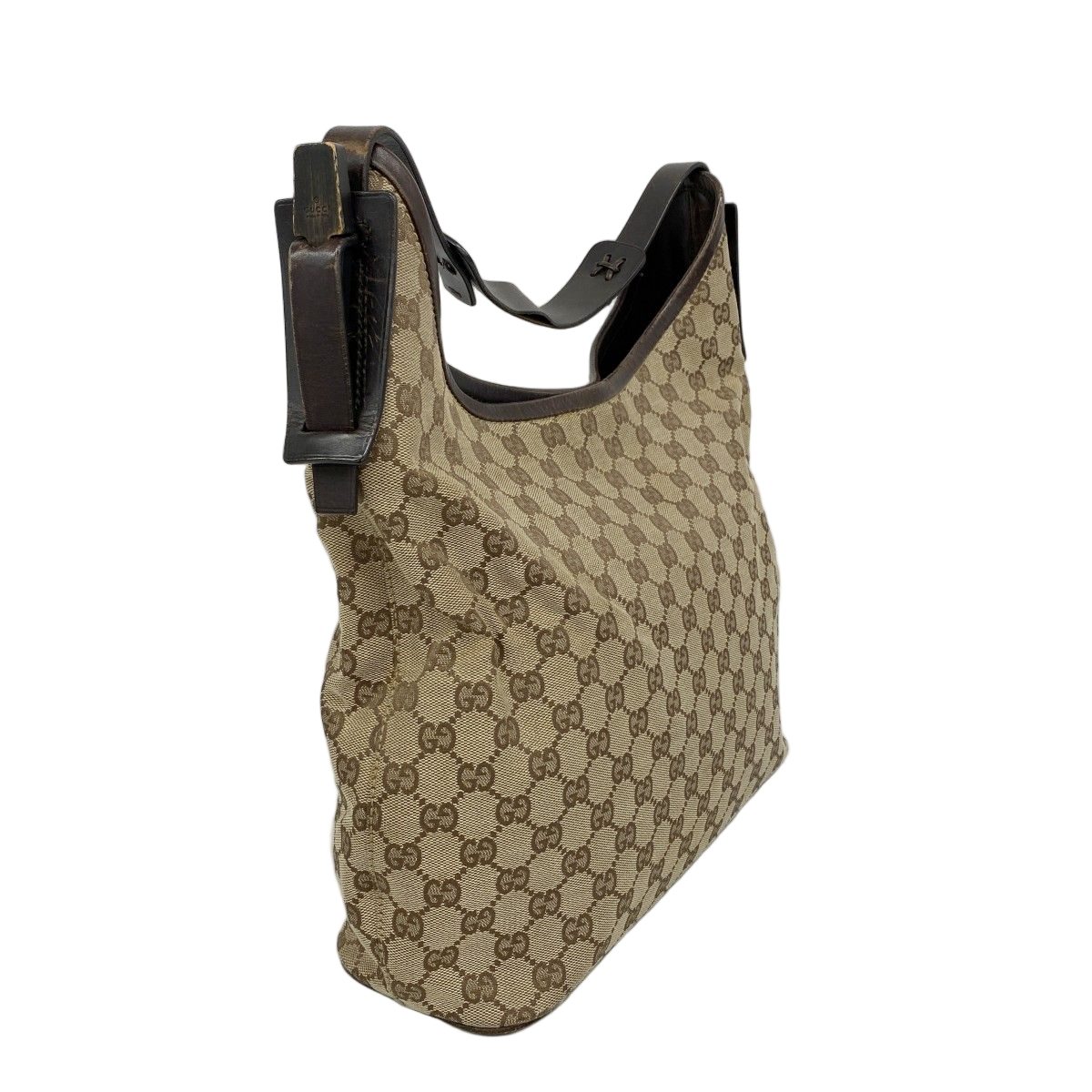 Gucci Shoulder Bag GG Canvas Beige Brown Silver — view 2