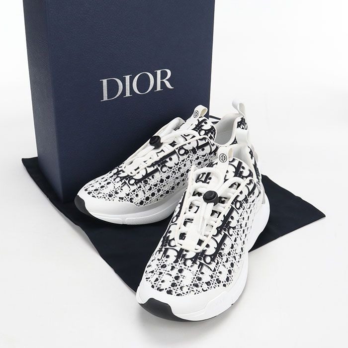 Dior Low Cut Sneakers Technical Fabric Oblique