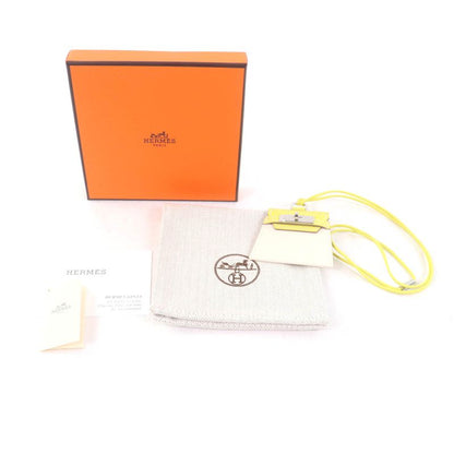 Hermes Monpty Kelly GM Lime Cles Swift Gold Hardware Necklace With Box And