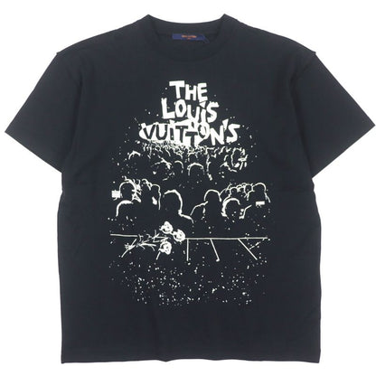 Louis Vuitton 23ss 100% Cotton LV Concert Print Inside Out Short Sleeve Black