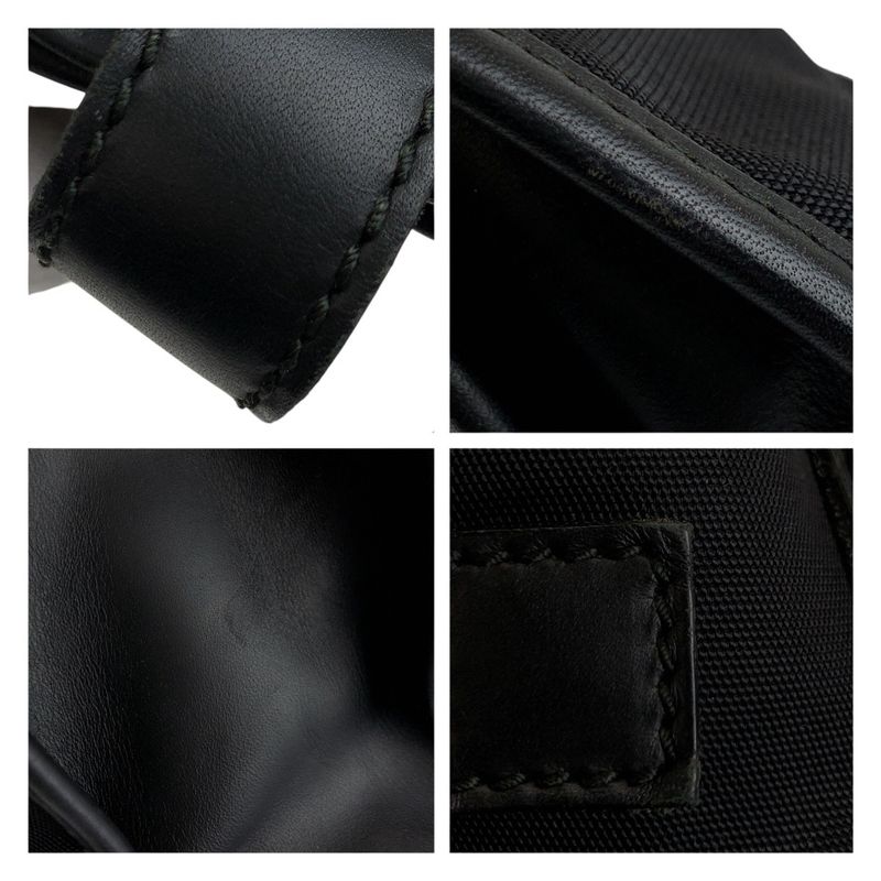 Gucci Sherry Line Black Silver Hardware Nylon 246410 Business Bag Handbag Men