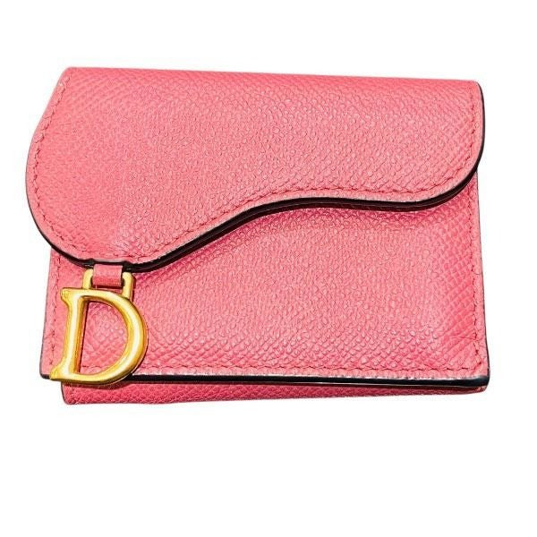 Dior Saddle Leather Trifold Wallet Compact