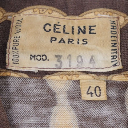 Celine Shirt Blouse Long Sleeves Long Sleeves Wool Italy