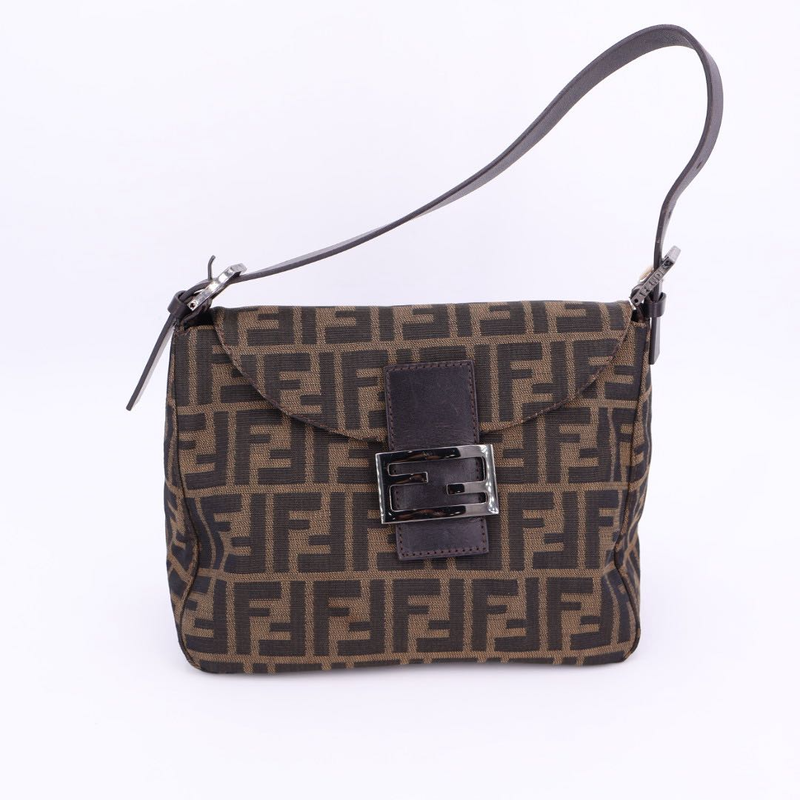 Fendi Zucca Shoulder Bag Brown