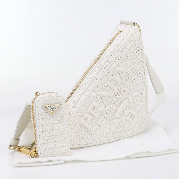 Prada 1bh190 Crossbody Shoulder Bag Raffia Women