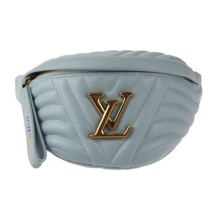 Louis Vuitton New Wave Bum Bag Waist Smooth Calf Leather Light Blue