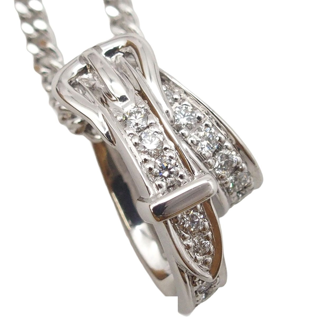 Hermes Etriviere Necklace White Gold 18k Diamond — view 3