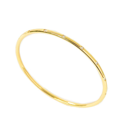 Tiffany & Co Bangle Bizzette Dots Yellow Gold 18K Diamond Bracelet — view 2