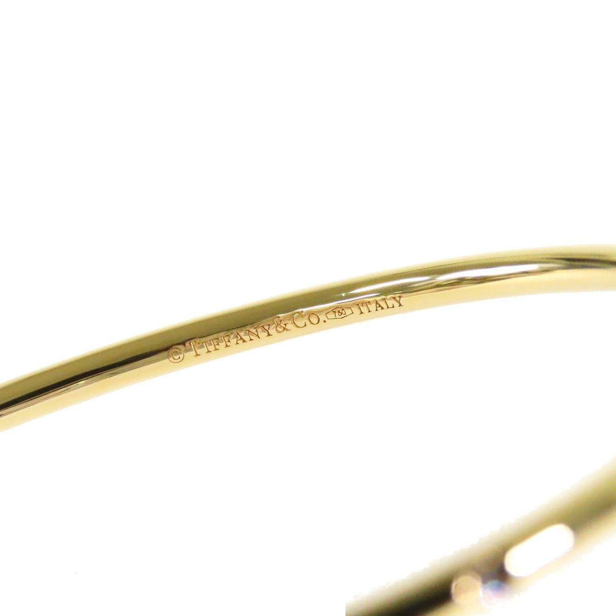 Tiffany & Co Bangle Bizzette Dots Yellow Gold 18K Diamond Bracelet — view 3