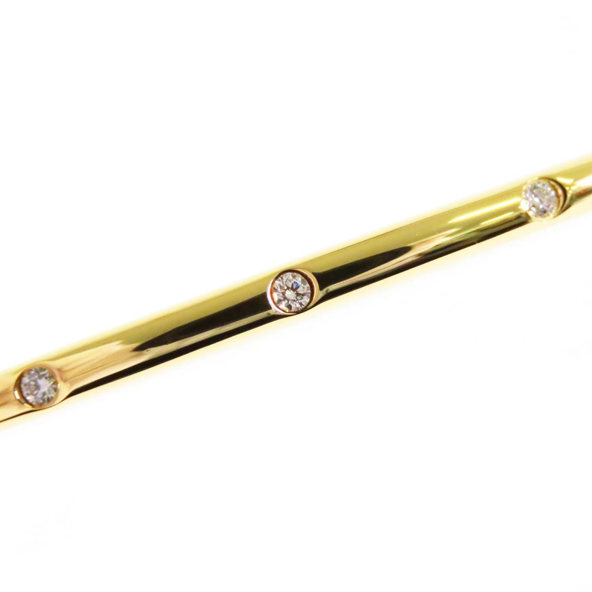 Tiffany & Co Bangle Bizzette Dots Yellow Gold 18K Diamond Bracelet — view 4