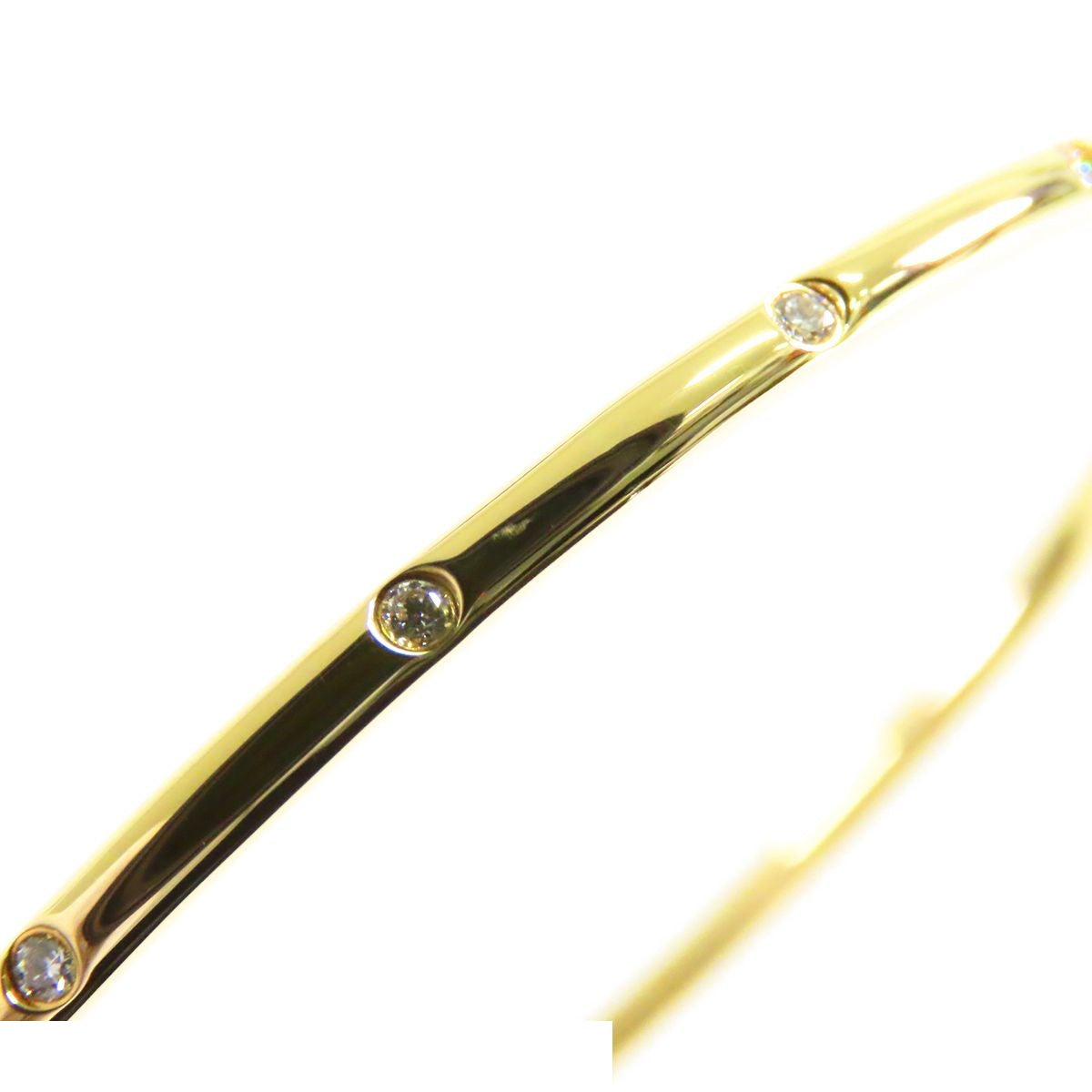 Tiffany & Co Bangle Bizzette Dots Yellow Gold 18K Diamond Bracelet — view 5