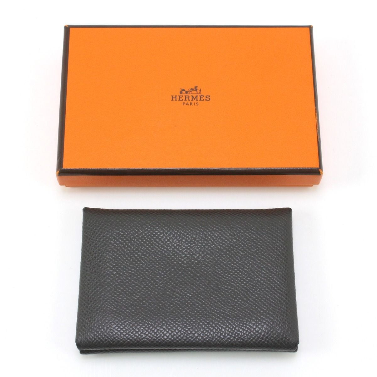 Hermes Vaux Epson Calvi Duo Business Card Holder U Fm010 PM Gray