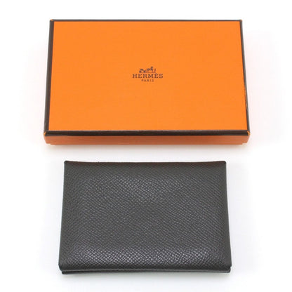 Hermes Vaux Epson Calvi Duo Business Card Holder U Fm010 PM Gray