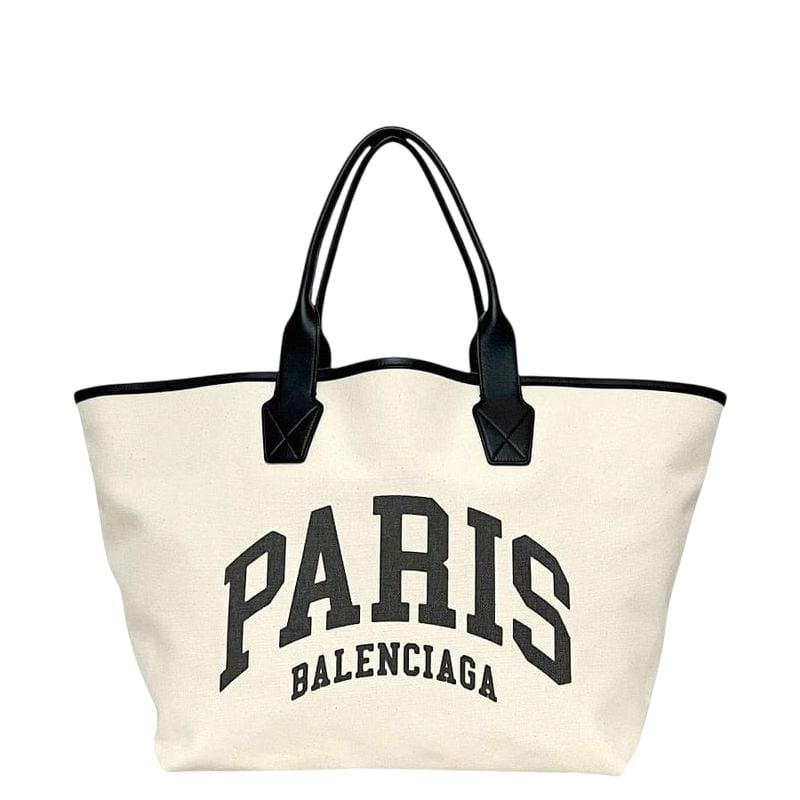Balenciaga Tote City's Paris Large White Black