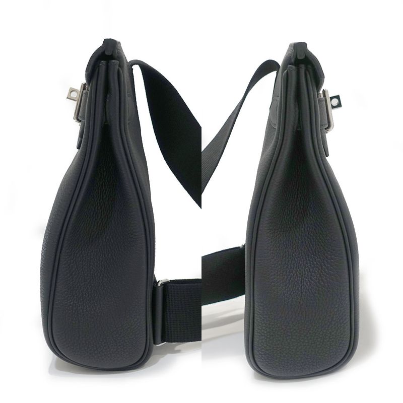 Hermes Akkado PM W Engraved Around 2024 Shoulder-body Bag Togo Black