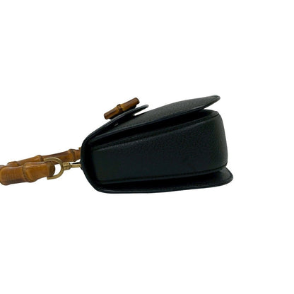 Gucci Vintage Bamboo Leather Turnlock Handbag — view 5