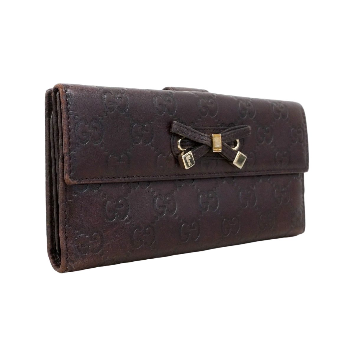 Gucci Wallet Guccissima Principi Leather Brown Champagne Gold — view 2