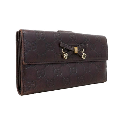 Gucci Wallet Guccissima Principi Leather Brown Champagne Gold — view 2