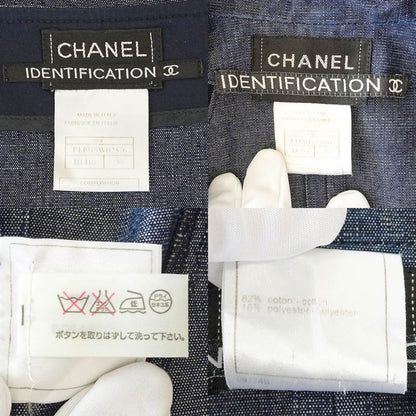 Chanel Setup Vest Gilet 38 Skirt 36 Denim Cotton Apparel Clothes Ladies