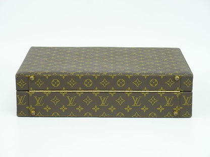 Authentic Louis Vuitton LV Crusher Monogram Attache Case Handbag Brown M53124