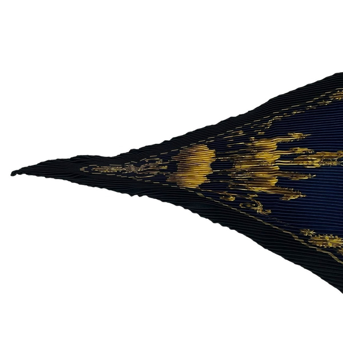 Hermes Scarf Pleated Silk Cosmos Space Blue — view 2